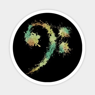 Bass Clef Retro - Cool Funny Music Lovers Gift Magnet